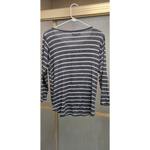 Graham and Spencer small beautiful cotton striped white top made in USA!!! - Picture 2 of 3